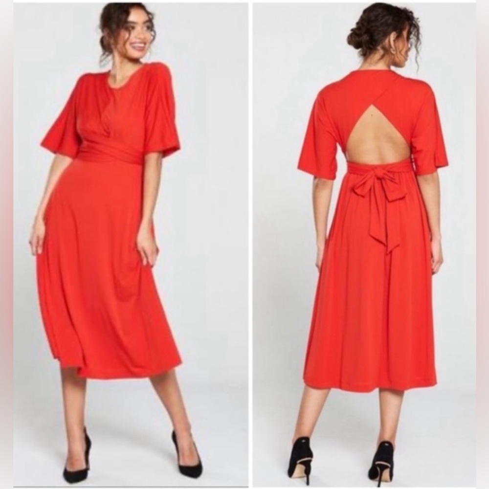 NWT Ted Baker Red Flutter Sleeve 
SIZE 1